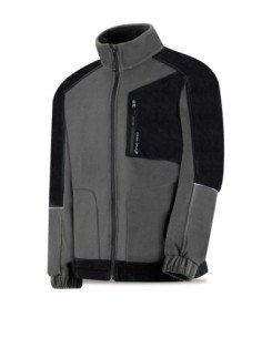 Chaqueta Polar MARCA PL Modelo VIRACOCHA Gris/Negro T-M