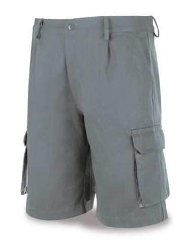 Bermuda MARCA PL TOP LINE 488STOPAM gris algodón de 245 g. Multibolsillos T-50/52