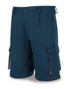 Bermuda MARCA PL TOP LINE 488STOPAM azul marino algodón de 245 g. Multibolsillos T-38/40