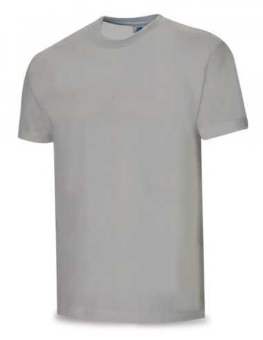 Camiseta MARCA PL gris algodón 145 gr. Manga corta T-XL