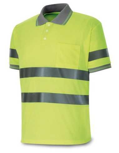 Polo Alta visibilidad MARCA PL de 160 gr. Manga Corta. Color amarillo T-XL