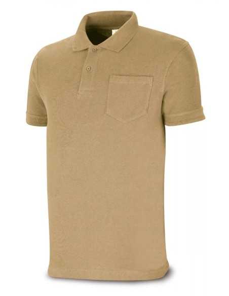 Polo MARCA PL Beige 100% algodón. 175 gr. Manga corta T-XXL