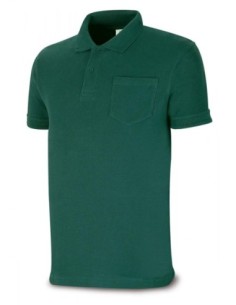 Polo MARCA PL Verde 100% algodón. 175 gr. Manga corta T-L