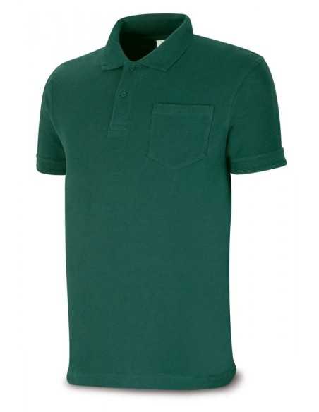 Polo MARCA PL Verde 100% algodón. 175 gr. Manga corta T-L