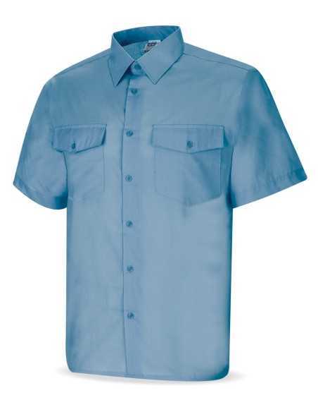 Camisa MARCA PL 388CMCAC azul celeste poliéster/algodón 95 gr Manga corta T-43/44