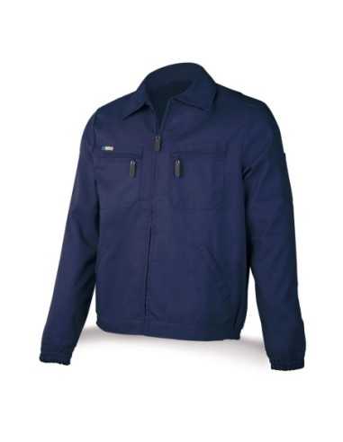 Chaqueta azul marino poliéster/algodón de 245 gr T-58