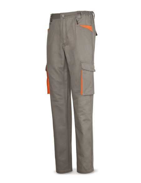 Pantalón MARCA PL SUPER TOP 488PSUPTOPG gris en Algodón de 270 g. Multibolsillos T-52