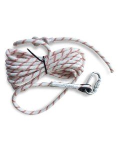 Cuerda de Vida MARCA PL STEELPRO 1888C10SIN 10mt con mosquetón acero rosca y guardacabos