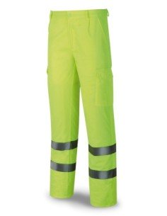 Pantalón MARCA PL 388PFEYF Alta Visibilidad poliéster/algodón 200 gr T-48