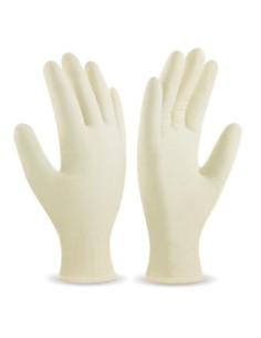 Guante de látex empolvado Desechable MARCA PL 688LUTBL 100u T-S