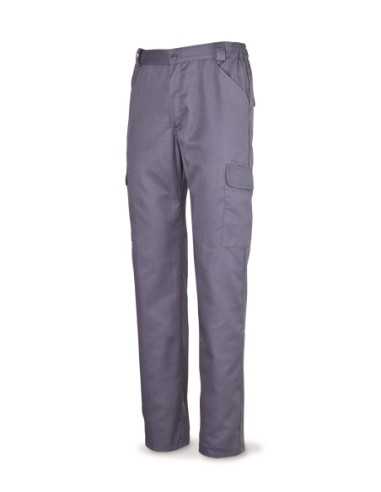 Pantalón MARCA PL 388PG gris poliéster/algodón 200 g. Multibolsillos T-44