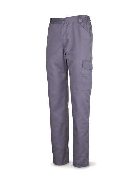 Pantalón MARCA PL 388PG gris poliéster/algodón 200 g. Multibolsillos T-48