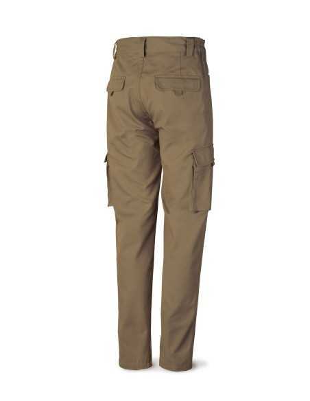 Pantalón MARCA PL TOPLINE 488PTTOPBE beige poliester/algodón de 245g MultibolsilloS T-42