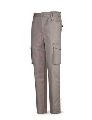 Pantalón MARCA PL TOPLINE 488PTTOPG Gris poliester/algodón de 245g MultibolsilloS T-44