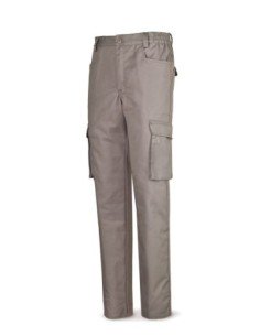 Pantalón MARCA PL TOPLINE 488PTTOPG Gris poliester/algodón de 245g MultibolsilloS T-46