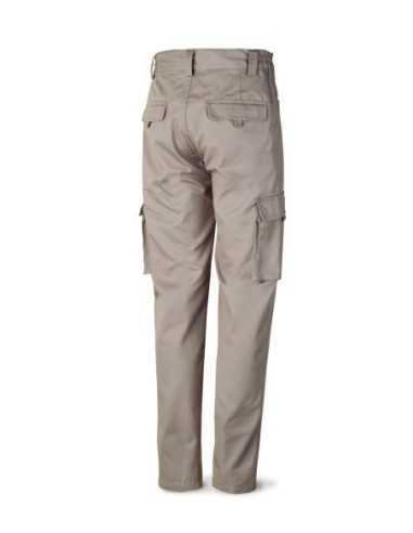 Pantalón MARCA PL TOPLINE 488PTTOPG Gris poliester/algodón de 245g MultibolsilloS T-46