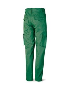 Pantalón MARCA PL TOPLINE 488PTTOPV verde poliester/algodón de 245g Multibolsillo T-46 2