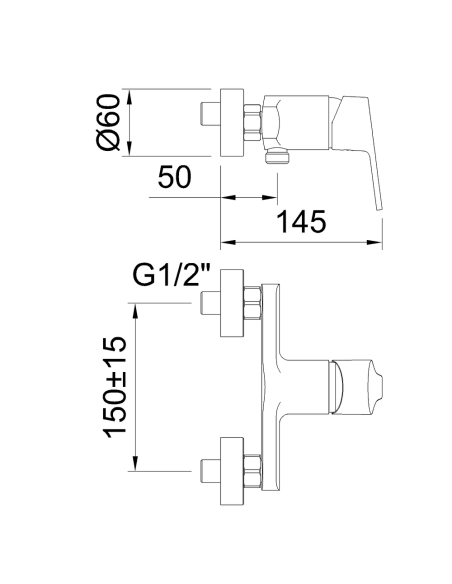 Grifo de ducha 98623 CLEVER monomando Go!