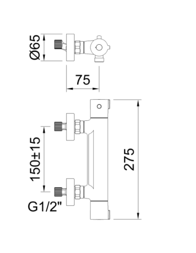 Grifo de Ducha CLEVER termostática 1 Función N UP! Urban Cromado