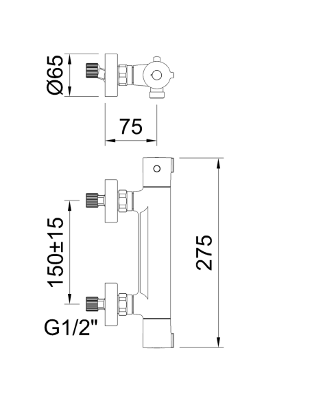 Grifo de Ducha CLEVER termostática 1 Función N UP! Urban Cromado