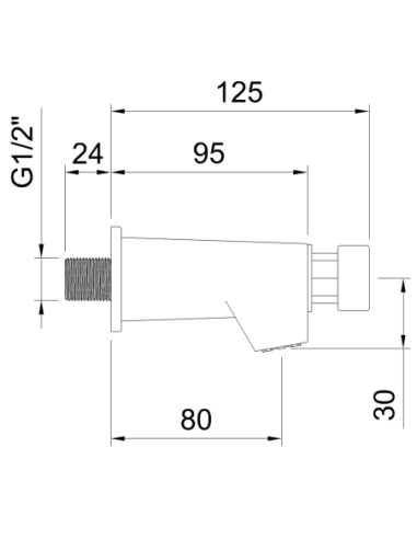 Grifo temporizado mural CLEVER para lavabo N M28X1.5 14S TE