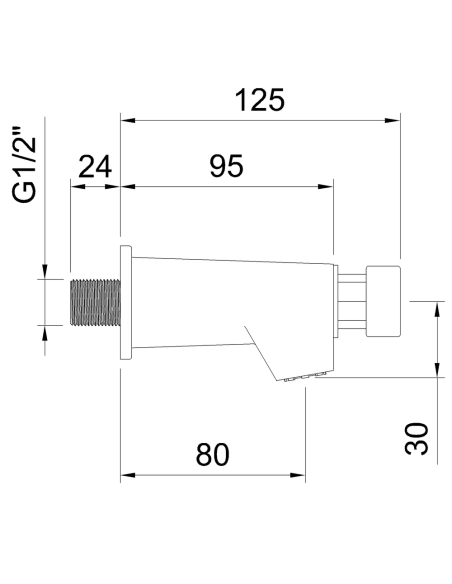 Grifo temporizado mural CLEVER para lavabo N M28X1.5 14S TE