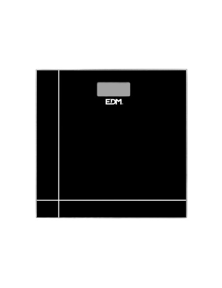 Báscula de baño digital negra EDM, diseño ultrafino y preciso. ¡Compra online ahora!?