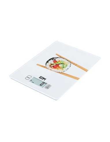 Báscula electrónica de cocina EDM. Capacidad de hasta 5 kg con precisión de 1 g y pantalla LCD. Compra ahora y mide tus ingredie