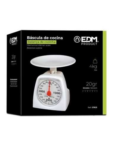 ?Báscula analógica de cocina EDM, precisión sin pilas y diseño compacto. ¡Compra online ahora!
