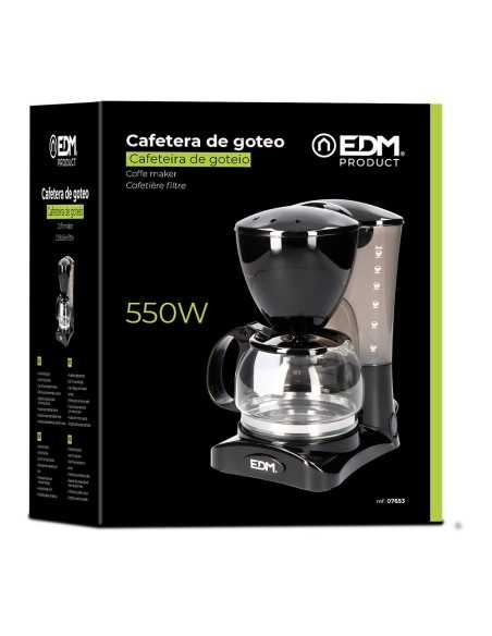 ?Cafetera de goteo EDM 6 tazas 550W, diseño compacto y funcional. ¡Compra online ahora!