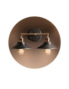 ?Aplique de pared doble vintage EDM, estilo industrial y luz cálida. ¡Compra online ahora!