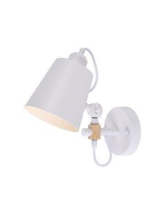 ?Aplique de pared metálico blanco EDM, diseño moderno y funcionalidad. ¡Compra online ahora!