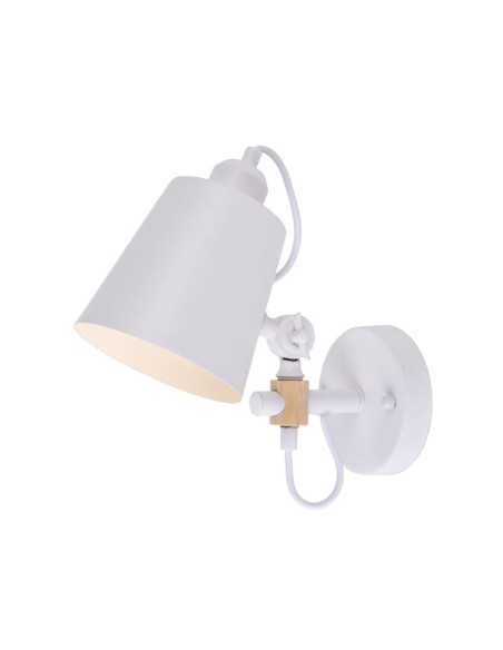 ?Aplique de pared metálico blanco EDM, diseño moderno y funcionalidad. ¡Compra online ahora!