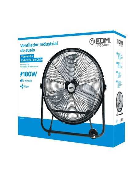 ?Ventilador industrial de suelo EDM 180W, potencia y movilidad para grandes espacios. ¡Compra online ahora!