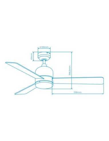 Ventilador de Techo EDM SAVU 60W 115cm
