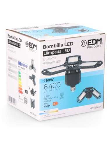 ?Bombilla LED Leaf E27 60W, luz fría potente y diseño plegable. ¡Compra online ahora!