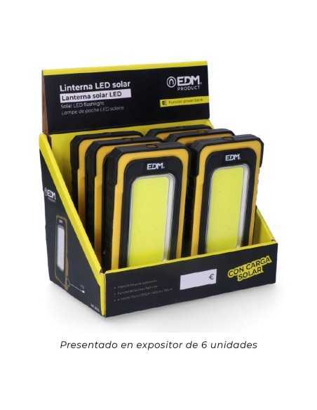 ?Linterna LED solar recargable EDM, versatilidad y potencia. ¡Compra online ahora!