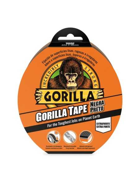 Cinta Americana GORILA TAPE Negra 9Mt X 25mm