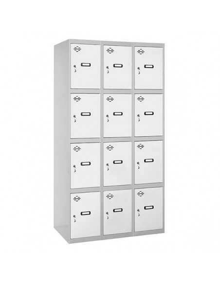 Armario Taquilla SIMON LOCKER Profesional Monobloque 4 Puerta 3/12 400 (1200)GR/NA