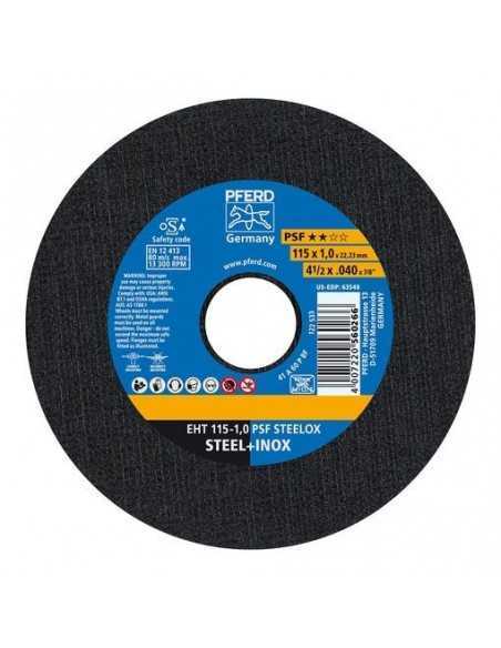 Disco de Corte Acero INOX PFERD EHT 115-1.0 A60 P PSF-INOX