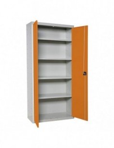 Armario Taquilla SIMON LOCKER Profesional Monobloque Multiusos 180x80x40 2/4 Gris/Naranja 2