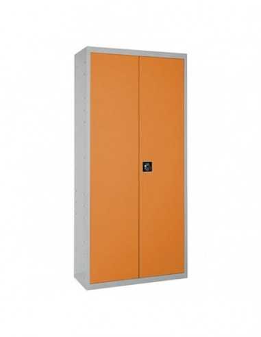 Armario Taquilla SIMON LOCKER Profesional Monobloque Multiusos 180x100x40 2/4 Gris/Naranja | Taquilla metálica SimonLocker para 