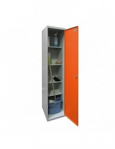 Armario Taquilla SIMON LOCKER Profesional Monobloque CLEANING 180x40x40 1/4 Gris/Naranja 2