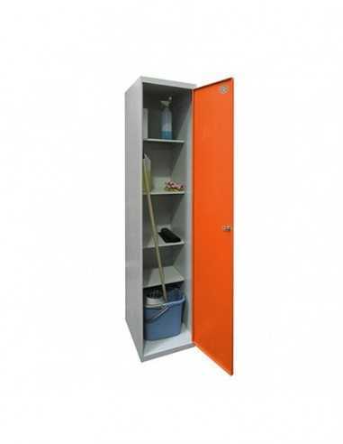Armario Taquilla SIMON LOCKER Profesional Monobloque CLEANING 180x40x40 1/4 Gris/Naranja | Taquilla metálica SimonLocker para ve