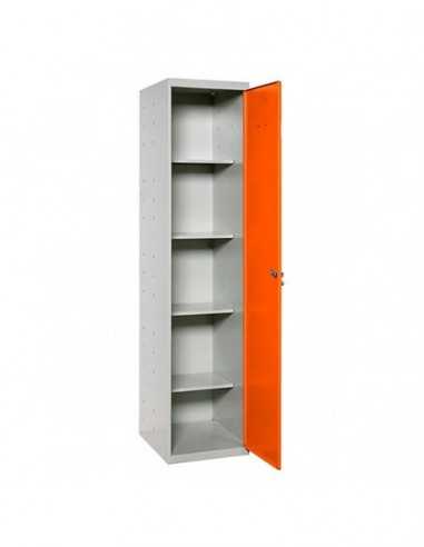 Armario Taquilla SIMON LOCKER Profesional Monobloque CLEANING 180x40x40 1/4 Gris/Naranja | Taquilla metálica SimonLocker para ve