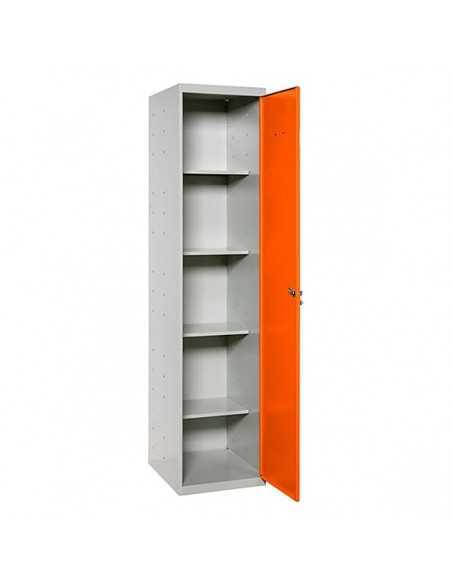 Armario Taquilla SIMON LOCKER Profesional Monobloque CLEANING 180x40x40 1/4 Gris/Naranja | Taquilla metálica SimonLocker para ve