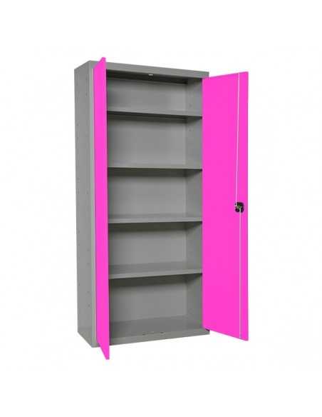 Armario SIMON LOCKER Profesional Monobloque Multiusos 180x80x40 2/4 Gris/Rosa | Taquilla metálica SimonLocker para vestuarios y