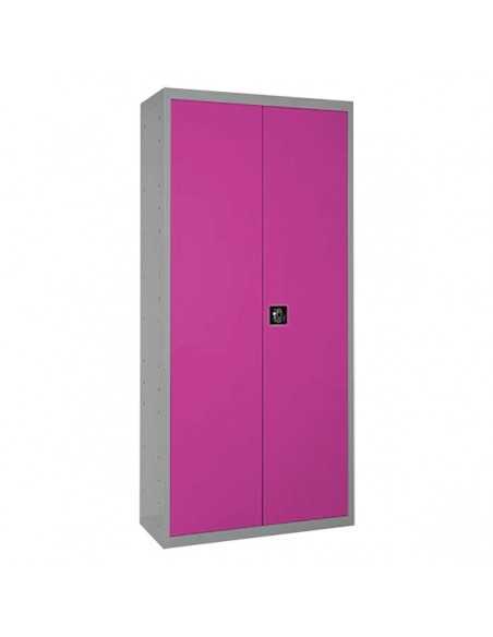 Armario SIMON LOCKER Profesional Monobloque Multiusos 180x80x40 2/4 Gris/Rosa | Taquilla metálica SimonLocker para vestuarios y