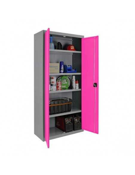 Armario SIMON LOCKER Profesional Monobloque Multiusos 180x80x40 2/4 Gris/Rosa | Taquilla metálica SimonLocker para vestuarios y