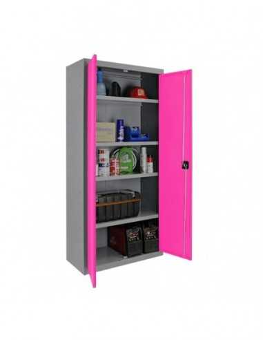 Armario SIMON LOCKER Profesional Monobloque Multiusos 180x100x40 2/4 Gris/Rosa | Taquilla metálica SimonLocker para vestuarios 